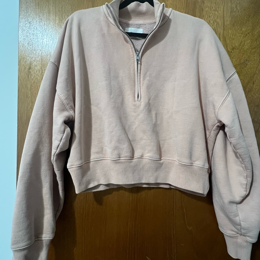Aritzia Wilfred Free Cropped Quarter Zip - Picture 2 of 5